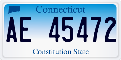 CT license plate AE45472