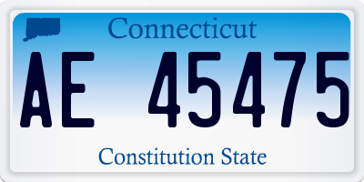 CT license plate AE45475