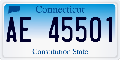 CT license plate AE45501