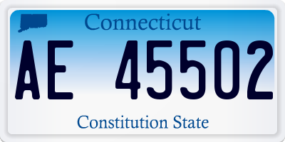 CT license plate AE45502