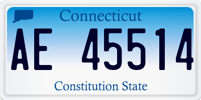 CT license plate AE45514