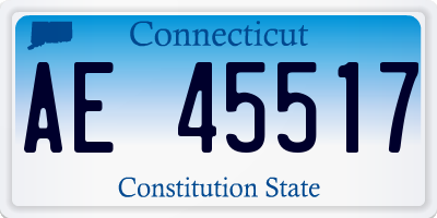 CT license plate AE45517