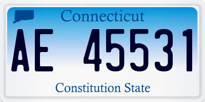 CT license plate AE45531