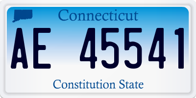CT license plate AE45541