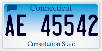 CT license plate AE45542