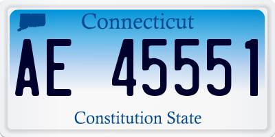 CT license plate AE45551