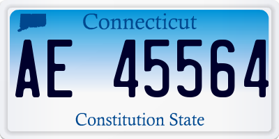 CT license plate AE45564