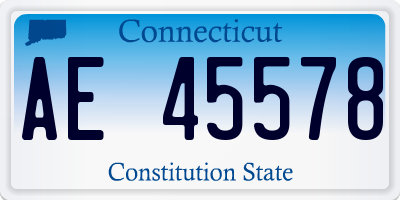 CT license plate AE45578
