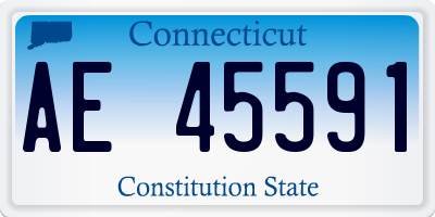 CT license plate AE45591