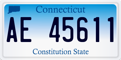 CT license plate AE45611