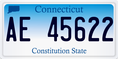 CT license plate AE45622
