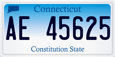 CT license plate AE45625