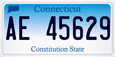 CT license plate AE45629
