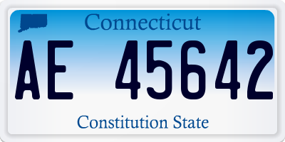 CT license plate AE45642