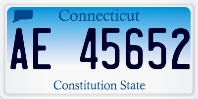 CT license plate AE45652