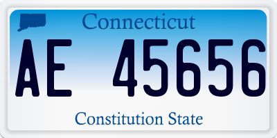 CT license plate AE45656