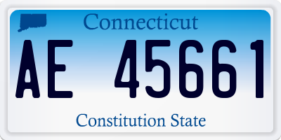 CT license plate AE45661