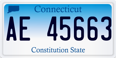 CT license plate AE45663