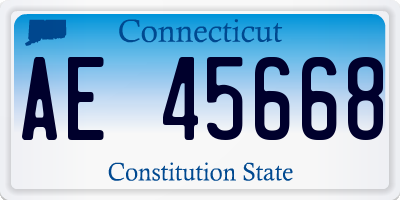 CT license plate AE45668