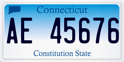 CT license plate AE45676