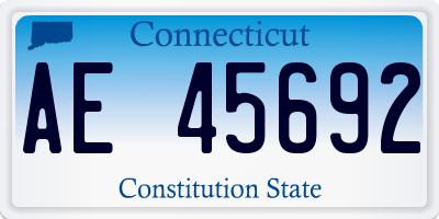 CT license plate AE45692