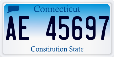 CT license plate AE45697