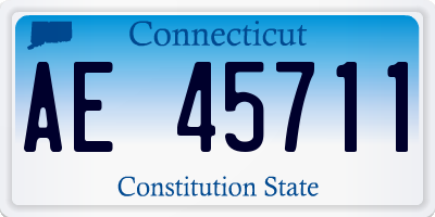 CT license plate AE45711