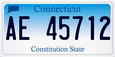 CT license plate AE45712
