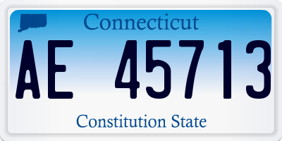CT license plate AE45713
