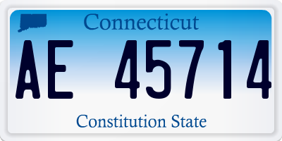 CT license plate AE45714