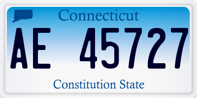 CT license plate AE45727
