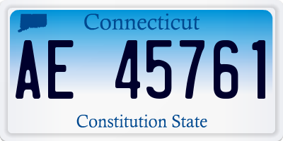 CT license plate AE45761