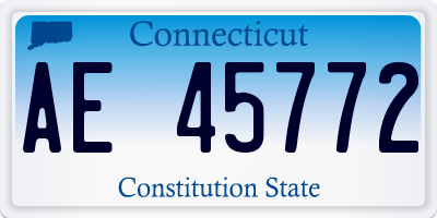 CT license plate AE45772