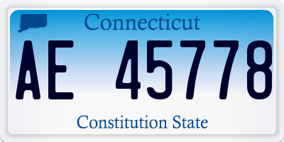 CT license plate AE45778