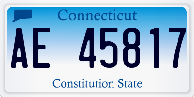 CT license plate AE45817