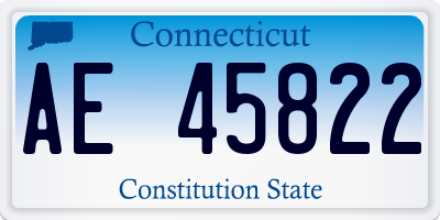 CT license plate AE45822