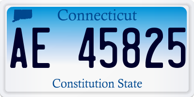 CT license plate AE45825