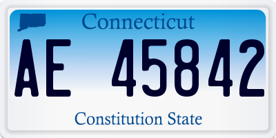 CT license plate AE45842