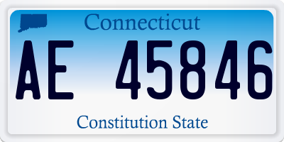 CT license plate AE45846