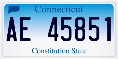 CT license plate AE45851
