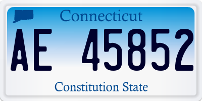 CT license plate AE45852