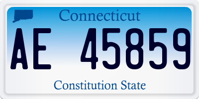 CT license plate AE45859