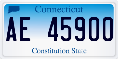 CT license plate AE45900