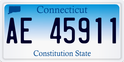 CT license plate AE45911