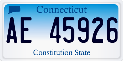 CT license plate AE45926