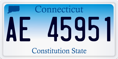 CT license plate AE45951