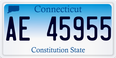 CT license plate AE45955