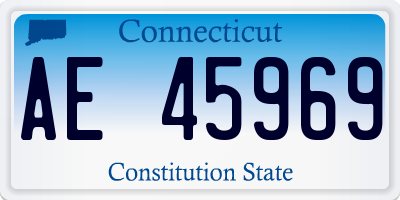 CT license plate AE45969