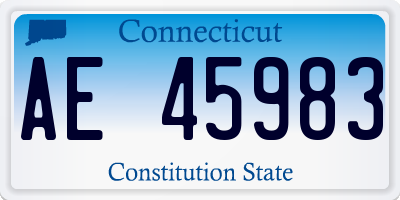 CT license plate AE45983