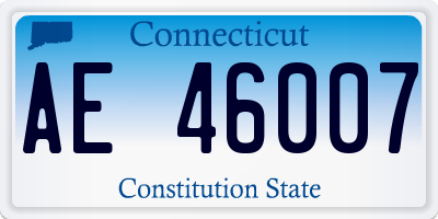 CT license plate AE46007